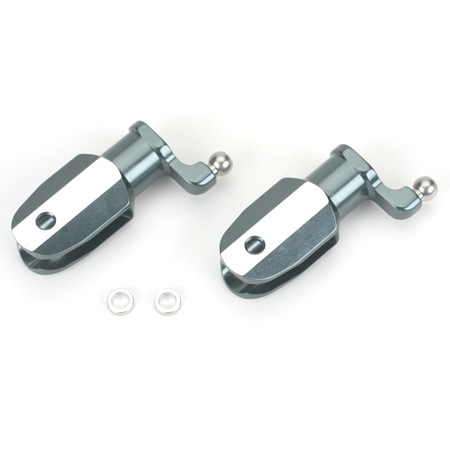Aluminum Main Rotor Holder/Grip Set, Gray photo
