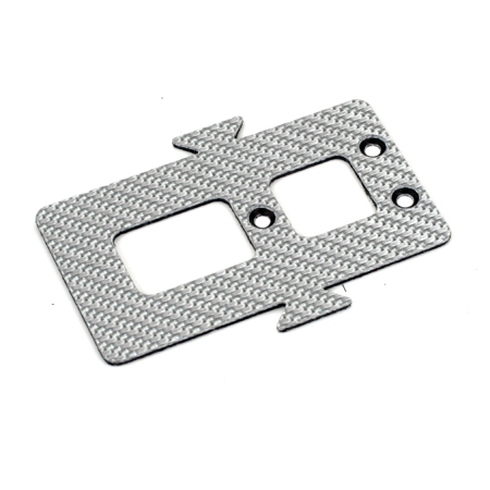Carbon Fiber Battery Mounting Plate, Silver photo