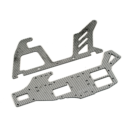 Carbon Fiber Upper/Lower Main Frame, Silver photo