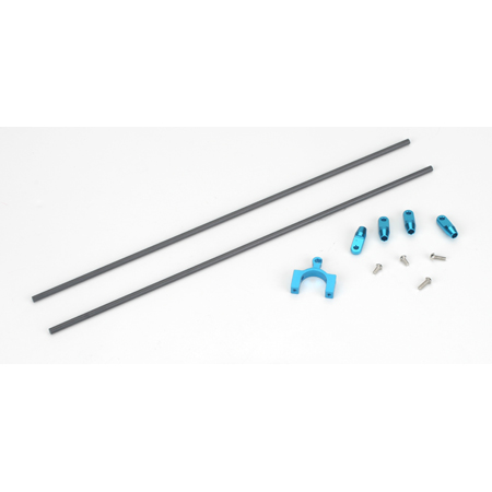 Tail Boom Brace Set w/Aluminum Ends/Bracket, Blue photo